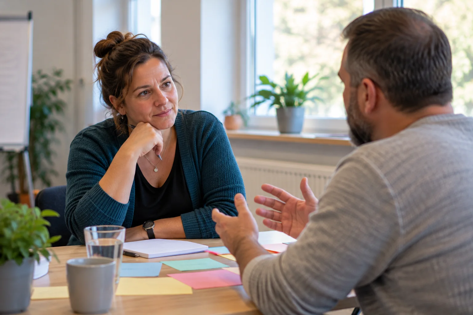 Gesprächsübung zur Gewaltfreien Kommunikation am Tisch
